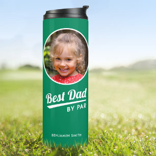 Bouteilles Isothermes Meilleur Papa Par Photo Personnalisée Golf Vert