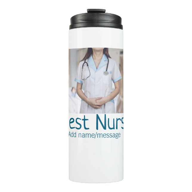 Bouteilles Isothermes Meilleure infirmière ajouter le nom de la photo te (Devant)