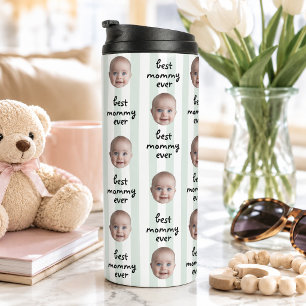 Bouteilles Isothermes Meilleure Maman Bébé Visage Photo Découpe Drôle Mi
