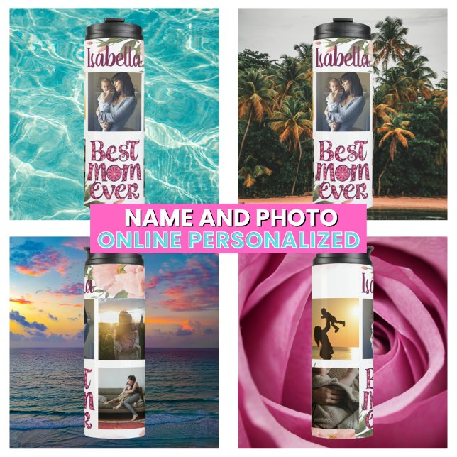 Bouteilles Isothermes Meilleure Maman Ever Stylisht Script Photo Collage (Best Mom Ever Stylisht Script Photo Collage Thermal Tumbler
)