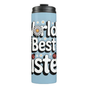 Bouteilles Isothermes Meilleure Sœur du Monde Graphique : Daisy Rétro &