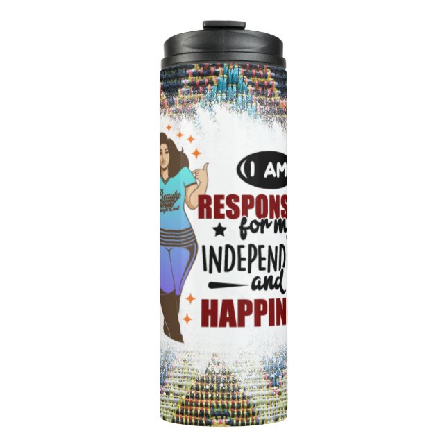 Bouteilles Isothermes Melanin noire poppin sista affirmation amour (Devant)