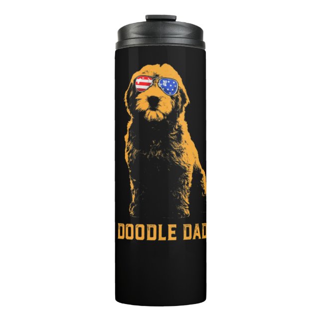 Bouteilles Isothermes Mens Mens Doodle Dad Goldendoodle Vintage (Devant)