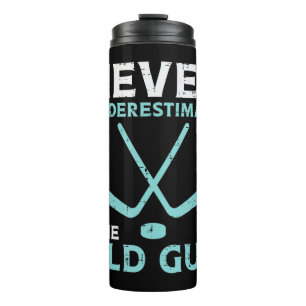 Bouteilles Isothermes Mens Never Underestimate The Old Guy Ice Hockey Fu
