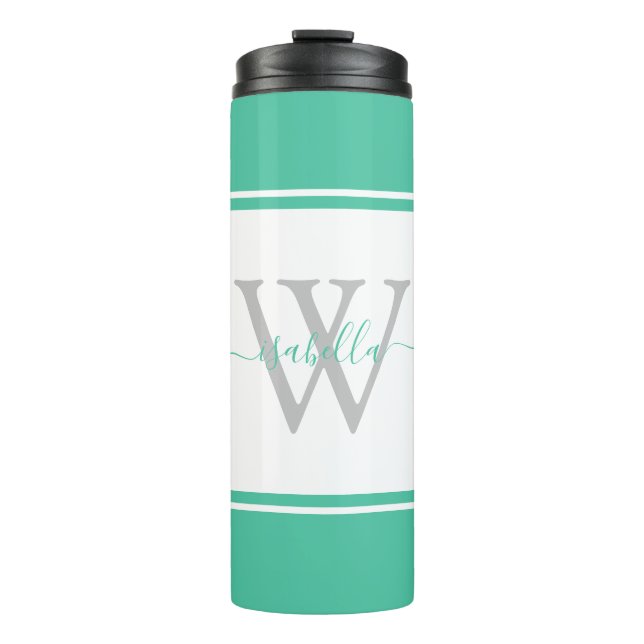 Bouteilles Isothermes Mention de script Monogramme moderne (Devant)