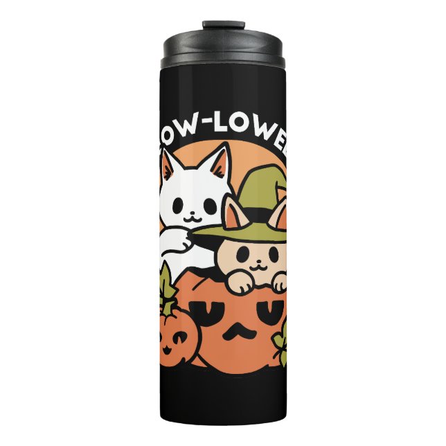 Bouteilles Isothermes Meow-Loween - Festive Halloween Conception de chat (Devant)