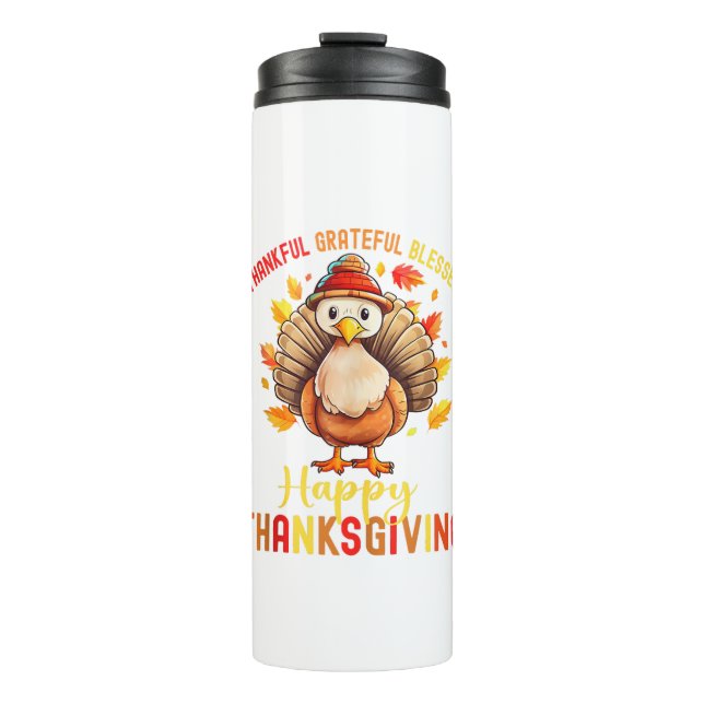 Bouteilles Isothermes Merci Grateful Bon thanksgiving Turke (Devant)