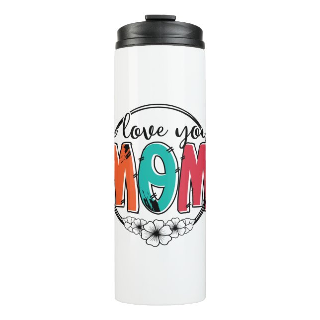 Bouteilles Isothermes Mère Cadeau Je t'aime Mère (Devant)