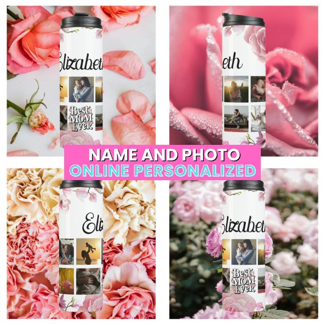 Bouteilles Isothermes Mères Famille Moderne Photo Collage (Mothers Modern Family Photo Collage Thermal Tumbler
)