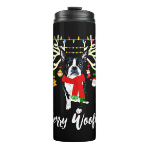 Bouteilles Isothermes Merry Woofmas Boston Terrier Reindeer Christmas Do