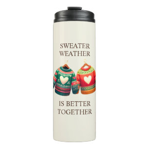 Bouteilles Isothermes Météo Pullover Cœurs Rouges Verts Personnalisé