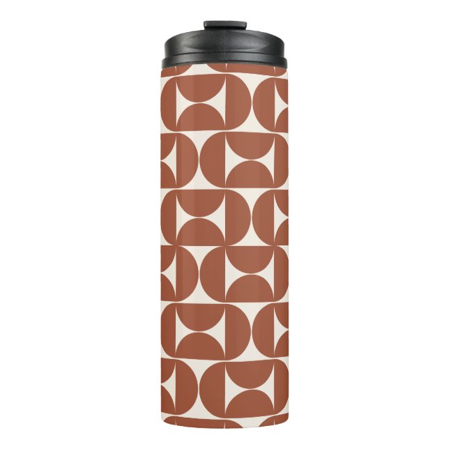 Bouteilles Isothermes Mi-siècle Moderne Motif rouille Terracotta (Devant)