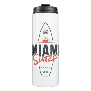 Bouteilles Isothermes Miami Surf – Conception de planche de surf vintage