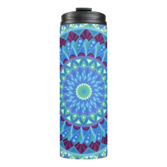 Bouteilles Isothermes Midnight Dreams Travel Blue Mandala Isolé (Devant)