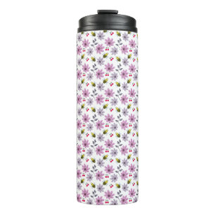 Bouteilles Isothermes Mignon motif floral d'abeille esthétique Cottageco
