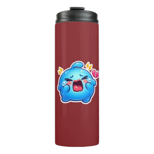 Bouteilles Isothermes Mignon Slime Kawaii Triste Bleu qui Pleure avec un