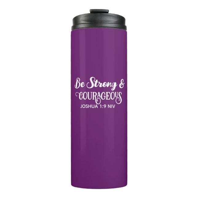 Bouteilles Isothermes Mignon Violet Foncé Fort et Courageux Simple (Devant)