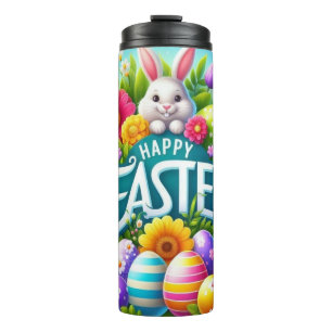 Bouteilles Isothermes Mignonne lapin de printemps/Pâques avec oeuf