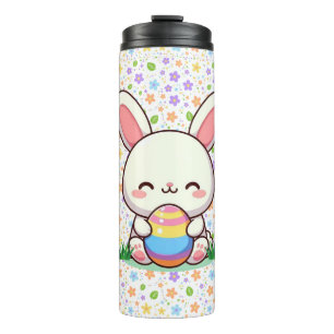 Bouteilles Isothermes Mignonne lapin de printemps/Pâques avec oeuf