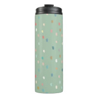 Mignonne Multicolor Motif Dotty Sur Sage Green