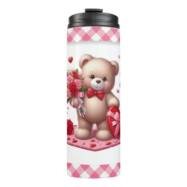 Bouteilles Isothermes Mignonne Valentine's Day Teddy Bear (Devant)