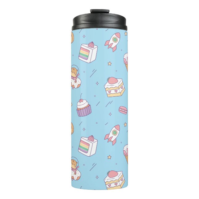 Bouteilles Isothermes Mignons Desserts et Motif de Doodle d'Astronaute d (Devant)