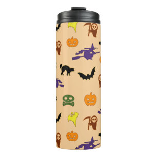 Bouteilles Isothermes Mignons fantômes d'Halloween motif de gribouillis