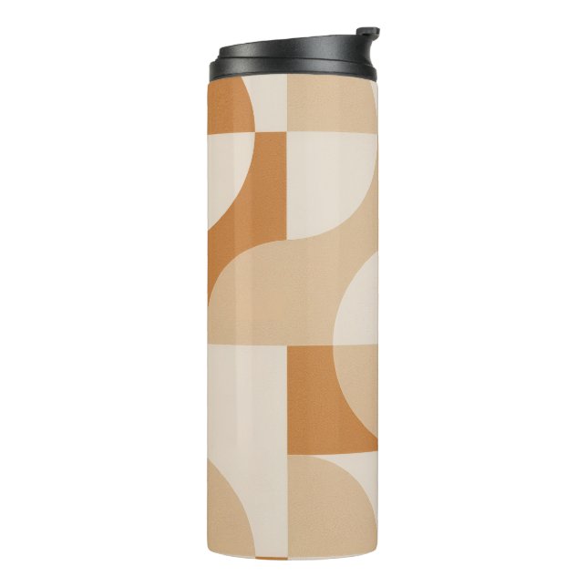 Bouteilles Isothermes Minimal Beige Geometric Thermal Tumbler (Tourné sur la gauche)