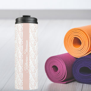 Bouteilles Isothermes Minimaliste Moderne Rose Poussiéreuse Blanche Flor