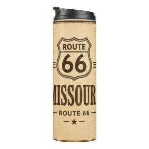 Bouteilles Isothermes Missouri Route 66 Circuit Vintage en Verre à Boire