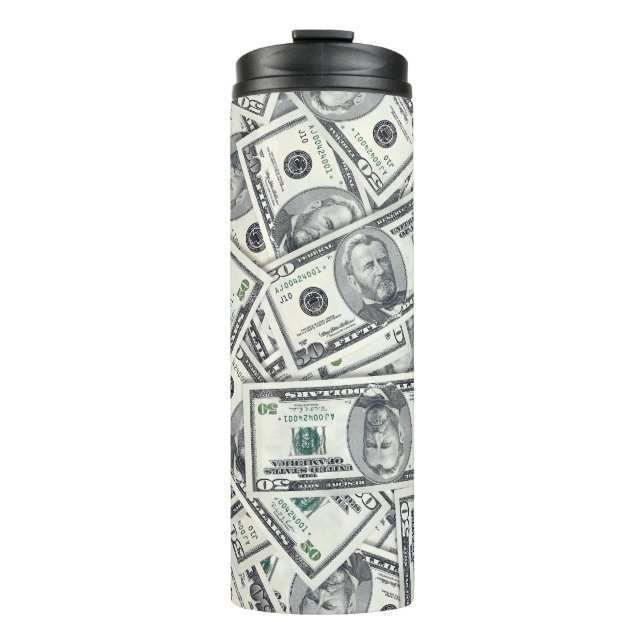 Bouteilles Isothermes Modèle de billet de cinquante dollars (Devant)