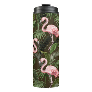 Bouteilles Isothermes Modèle de flamingo tropical : Feuilles Vintages