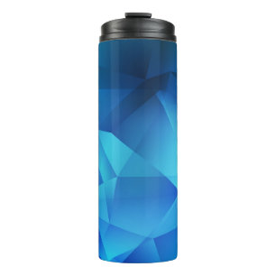 Bouteilles Isothermes Modèle de triangles de dégradé BLEU clair. Créatif