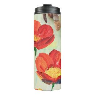 Bouteilles Isothermes Modèle floral sous forme d'abstraction. Concepteur
