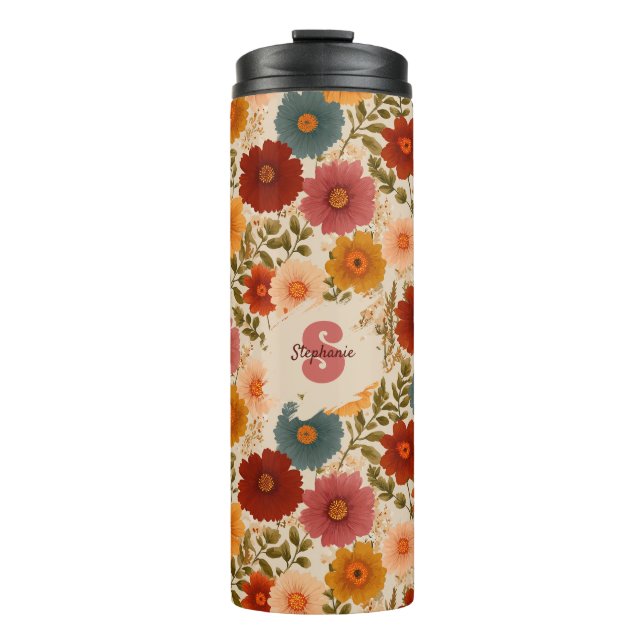 Bouteilles Isothermes Modèle floral vintage (Devant)