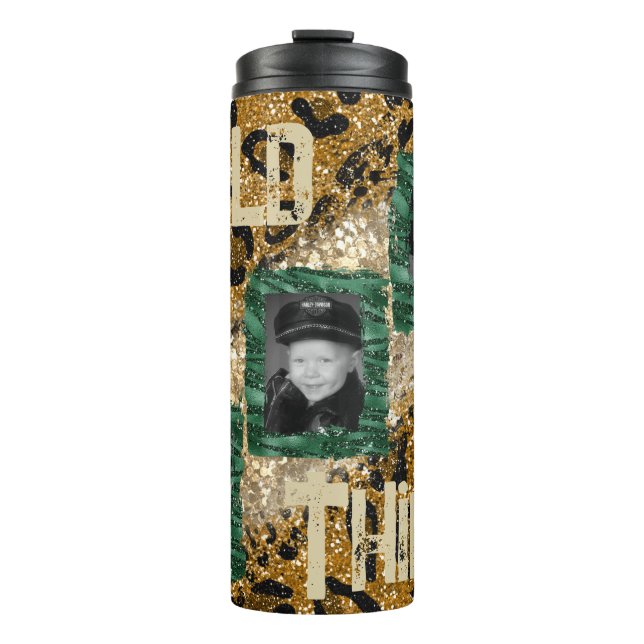 Bouteilles Isothermes Modèle personnalisé Leopard Zebra (Devant)