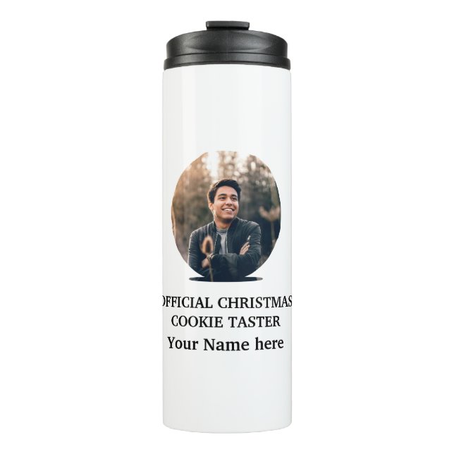 Bouteilles Isothermes Modèle photo de cookie de Noël moderne personnalis (Devant)