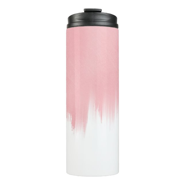 Bouteilles Isothermes Modern Pink Brush strokes white Design (Devant)