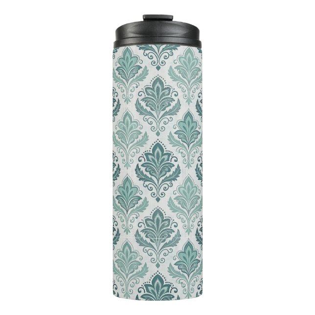 Bouteilles Isothermes Modern Teal Nordic Damask (Devant)