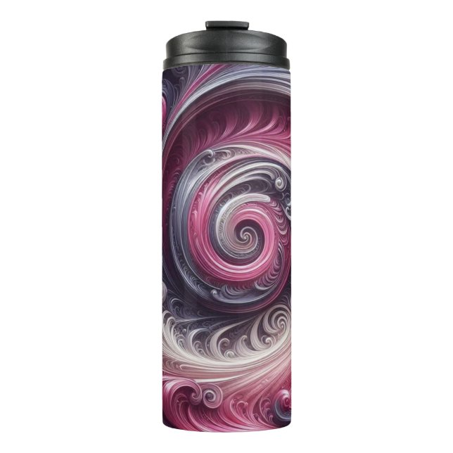 Bouteilles Isothermes Moderne Abstrait simple torse rose et violet (Devant)