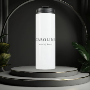 Bouteilles Isothermes Moderne Blanc Minimal Maid D'Honneur