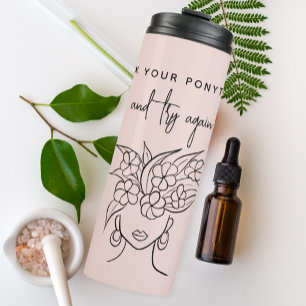 Bouteilles Isothermes Moderne Essayer de nouveau Femme avec Plante Perso