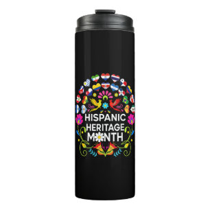 Bouteilles Isothermes Mois du patrimoine hispanique Pays nationaux latin
