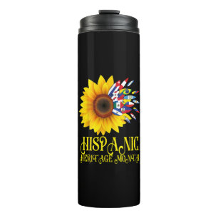 Bouteilles Isothermes Mois du patrimoine hispanique Tournesol Latino-Amé