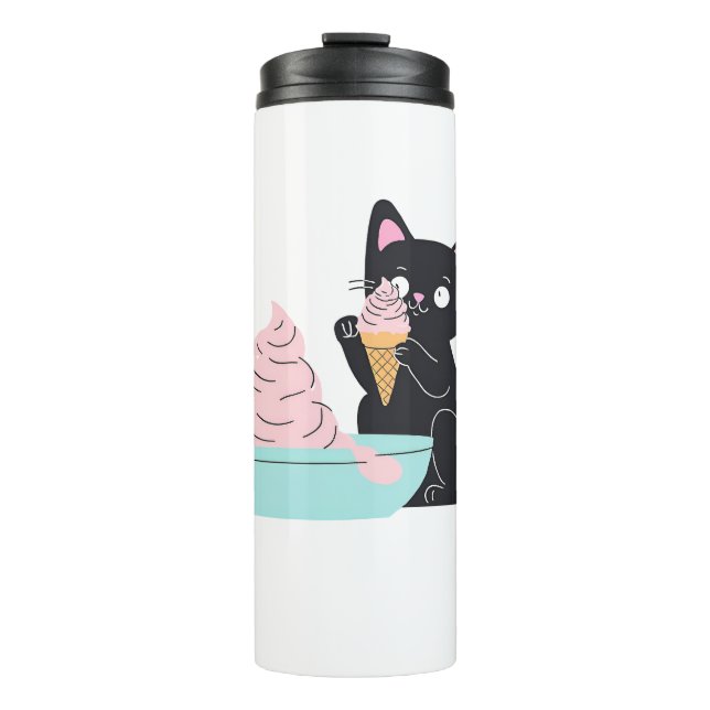 Bouteilles Isothermes Mon chat adore la glace (Devant)