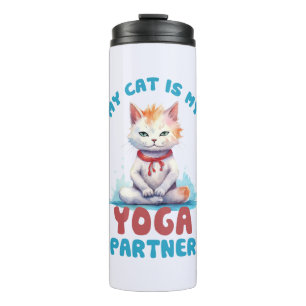 Bouteilles Isothermes Mon Chat Est Mon Partenaire De Yoga - Adorable Méd