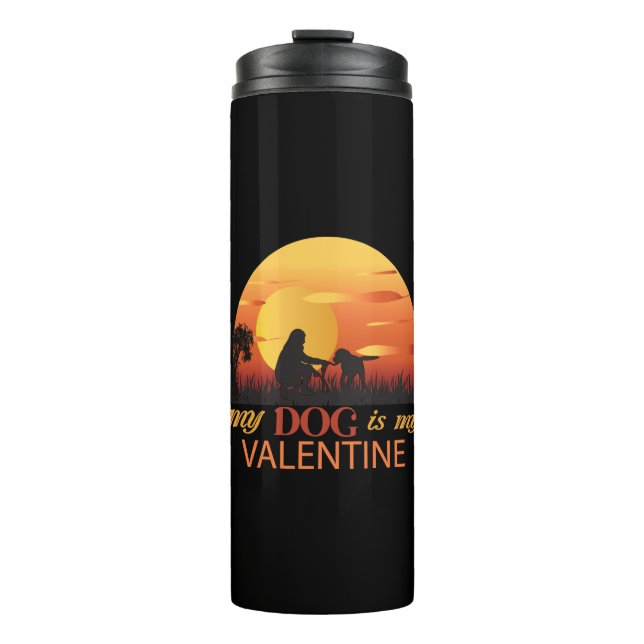 Bouteilles Isothermes Mon chien est ma Saint Valentin (Devant)