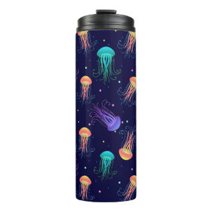 Bouteilles Isothermes Monde de méduses sous-marines : motif lumineux.