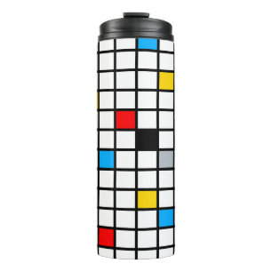 Bouteilles Isothermes Mondrian géométrique Composition minimaliste moder
