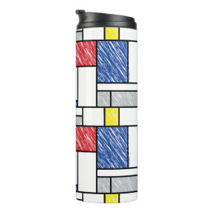 Bouteilles Isothermes Mondrian Gribouillages Minimaliste Art Moderne De 